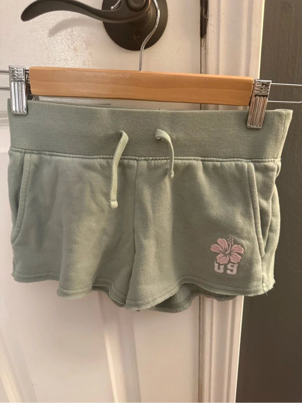 Abercrombie Kids Girls 9/10 Matching Hoodie & Shorts Set Los Angeles Floral